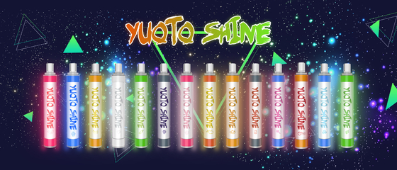 Yuoto Vape مشهورة بجودة عالية 5٪ ملح النيكوتين يمكن التخلص منه VAPE أصلي Yuoto 1500 Puffs Vape Ecigs
