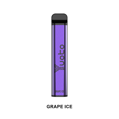 Yuoto 2500 Puffs Flavours Vaporizer Pen Kit 23 نكهة 5٪ 1200 مللي أمبير بطارية يمكن التخلص منها مثلج العنب شعبية في الهند