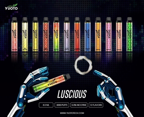 حار YUOTO 3000puff 27 نكهة فاتنة Vape 1350 مللي أمبير بطارية النيكوتين 5٪ ejuice 8.0 مللي