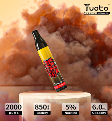 يوتو 2000 نفث VAPE شعبية VAPE شبكة لفائف 6 مللي E عصير 850mAh E- السجائر VAPE القلم