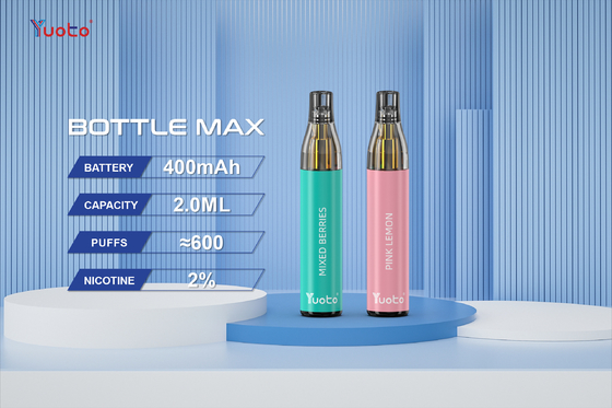 2022 Yuoto Bottle Max E سيجارة يمكن التخلص منها قلم Vapo 16 نكهة بار VAPE 10 مللي عصير E