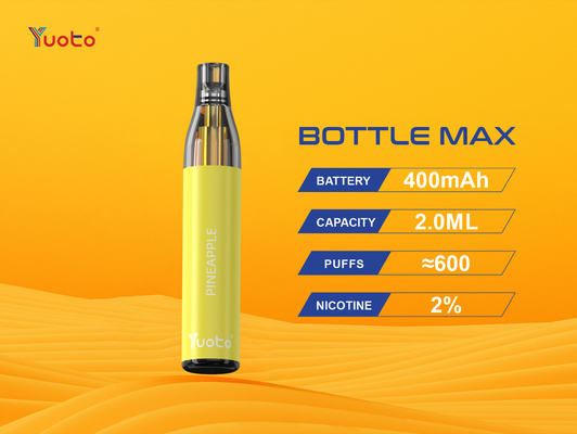 2022 Yuoto Bottle Max E سيجارة يمكن التخلص منها قلم Vapo 16 نكهة بار VAPE 10 مللي عصير E