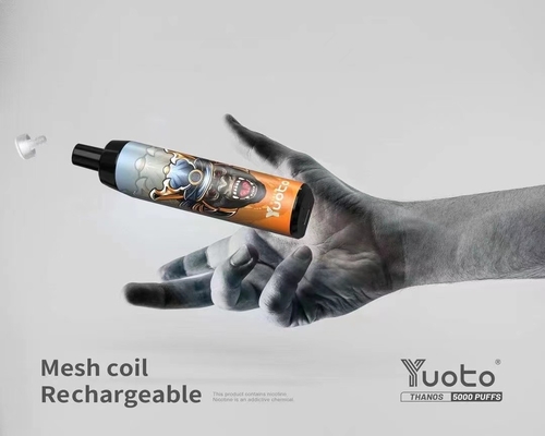 سعر المصنع جراب يمكن التخلص منه 14 مللي E-Liquid 650 مللي أمبير بطارية Yuoto Thanos 5000 نفث شبكة لفائف لدخان أكبر