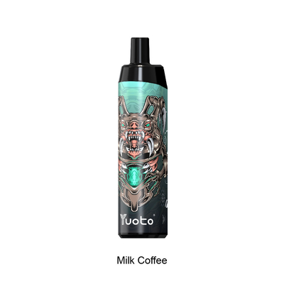 Yuoto Thanos 5000 نفخة Vape Pod Milk Coffee مع 14 مللي سائل إلكتروني 650 مللي أمبير بطارية شبكية لفائف شحن سريع الهند