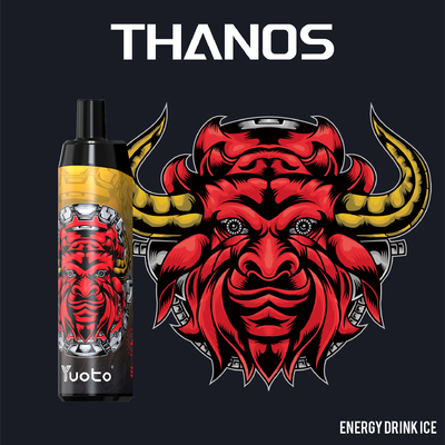Yuoto Thanos 5000 نفخة Vape Pod Milk Coffee مع 14 مللي سائل إلكتروني 650 مللي أمبير بطارية شبكية لفائف شحن سريع الهند