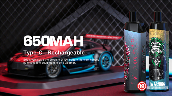 الجملة VAPE القلم 2022 تصميم جديد مرذاذ يمكن التخلص منها مع شبكة لفائف 14 مللي E-Liquid 650mAh بطارية Blueberry Ice