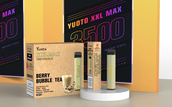 3500 نفخة Yuoto XXL MAX عدة فيب للاستعمال مرة واحدة مع نكهات فراولة لفائف شبكية