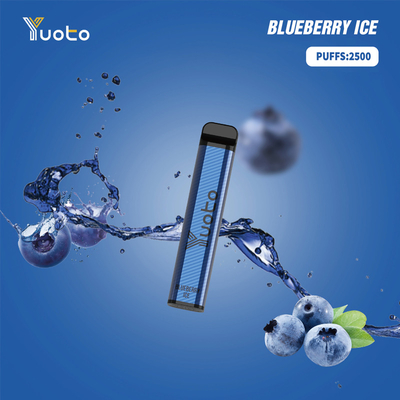 شحن سريع Yuoto XXL 2500puffs Cigarette 2500 Puff Vaping Device 7.0ml El Liquid 1200mAh Battery