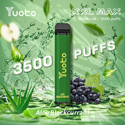 نكهة عنب الثعلب الصبار Yuoto xxl Max 3500 نفث يمكن التخلص منها بشريط نفخة VAPE لفائف شبكية سطح جلدي 9 مللي
