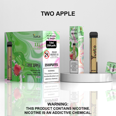 2500 نفث يمكن التخلص منها Vape Pod بنكهة الخوخ Yuoto XXL Coil 7ml Ejuice 1200mAh Battery from China Factory