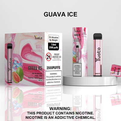 Yuoto XXL يمكن التخلص منها 2500 نفث Vape Pod Milk Coffee مع 7 مللي E-Liquid 1200mAh بطارية شحن سريع الهند