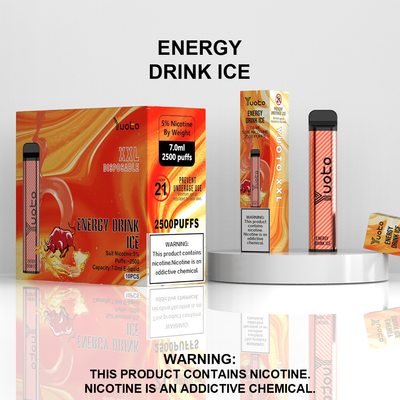 Yuoto XXL يمكن التخلص منها 2500 نفث Vape Pod Milk Coffee مع 7 مللي E-Liquid 1200mAh بطارية شحن سريع الهند