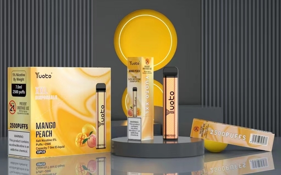 يمكن التخلص منها Vape Pod 2500 Puffs Banana Flavor Yuoto XXL 7.0ml Ejuice 1200mAh Battery Bulking China Factory