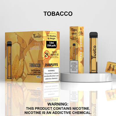 يمكن التخلص منها Vape Pod 2500 Puffs Banana Flavor Yuoto XXL 7.0ml Ejuice 1200mAh Battery Bulking China Factory