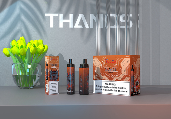 14 مللي 650 مللي أمبير في الساعة Yuoto Thanos E Cigarette ، 5000 نفخة قلم شيشة ملف شبكي مع النوع C.