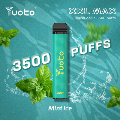 Yuoto New XXL MAX 3500 Puffs VAPE Mint Ice Mesh Coil 9ML E Juice