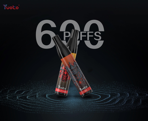 نكهات جليد العنب يوتو زجاجة ماكس ، 600 نفخة نوع جديد VAPE القلم