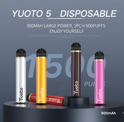 100٪ الأصلي 1500 نفث السجائر الإلكترونية Yuoto 900mAh 5 مللي المتاح مسبقًا المعبأة مسبقًا E Cig Vaporizer 2