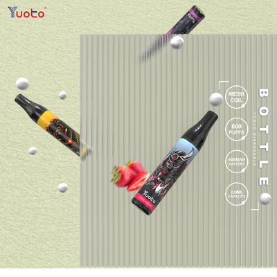 600 نفث VAPE زجاجة 2٪ Nic 2 مللي 400 مللي أمبير شبكة لفائف Vape المتاح نكهة الفاكهة السجائر الإلكترونية