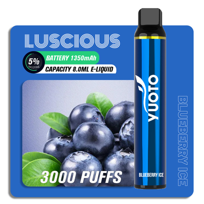 OEM ODM Fruit Flavor Puff Bar Vape Pen ، 8ml 3000 Puff Yuoto Luscious VAPE المتاح