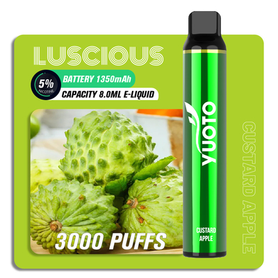 OEM ODM Fruit Flavor Puff Bar Vape Pen ، 8ml 3000 Puff Yuoto Luscious VAPE المتاح