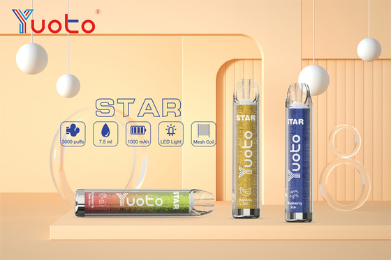سيجارة إلكترونية ببطارية Yuoto Vape Star 1000 مللي أمبير 3.2 فولت بـ 16 لونًا