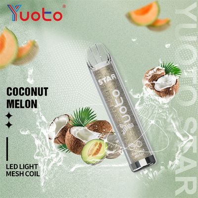 LED Shine Yuoto Star 3000 Puffs يمكن التخلص منها مع 5٪ نيكوتين 16 نكهة Hotsell