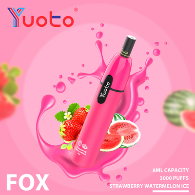 7.5 مل سائل E مملوء مسبقًا يمكن التخلص منه Yuoto Star Vape 3000 Puffs 1000mAh RoHS FCC
