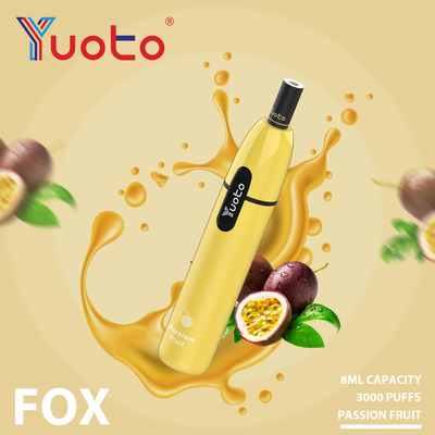 7.5 مل سائل E مملوء مسبقًا يمكن التخلص منه Yuoto Star Vape 3000 Puffs 1000mAh RoHS FCC
