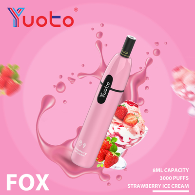 7.5 مل سائل E مملوء مسبقًا يمكن التخلص منه Yuoto Star Vape 3000 Puffs 1000mAh RoHS FCC