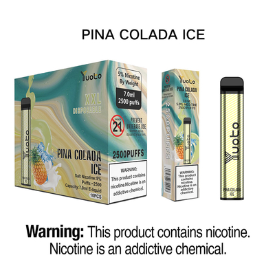 1200mAh بطارية سعة 2500 Puffs Vaping Device لسوق OEM / ODM