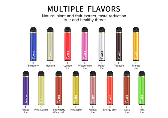 23 نكهة 1500 نفث يمكن التخلص منها Vape 5ml E Juice Capacity شهادة CE CF