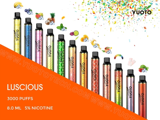 يمكن التخلص منها vape Yuoto luscious e cigarette vape 3000 puffs shisha pen vapes 8ml pod 1350mAh cigar puff
