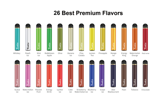 23 نكهة 1500 نفث يمكن التخلص منها Vape 5ml E Juice Capacity شهادة CE CF