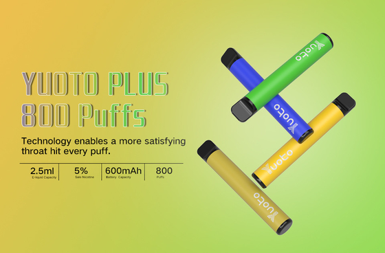 7W-12W E Cig Vape 100٪ أصلي Yuoto Plus 800 نفخة 3.5 فولت