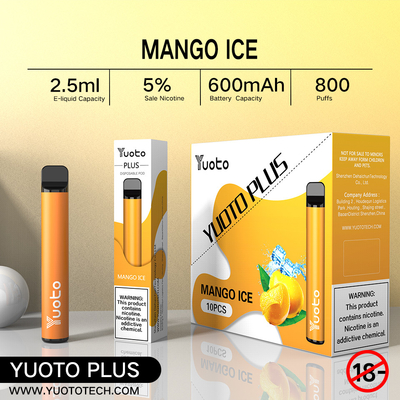 11 نكهة مختلطة 800 نفخة Vape OEM / ODM للاسترخاء بار النفخ
