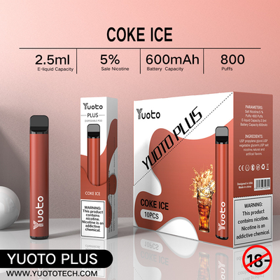11 نكهة مختلطة 800 نفخة Vape OEM / ODM للاسترخاء بار النفخ