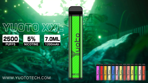 Yuoto XXL 2500puffs 1200mAh 7ml سائل مربع الشكل Yuoto المتاح vape yuotovape الأصلي مصنع vape pod في الصين