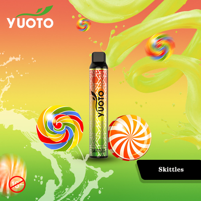 Yuoto 2500 Puffs Flavours Vaporizer Pen Kit 23 نكهة 5٪ 1200 مللي أمبير بطارية قهوة حليب يمكن التخلص منها شائعة في الهند