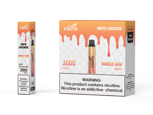 Yuoto Luscious 3000puffs 1350mAh 8ml El Liquid Yuoto القابل للتصرف VAPE Yuotovape Original Factory VAPE Pod في الصين