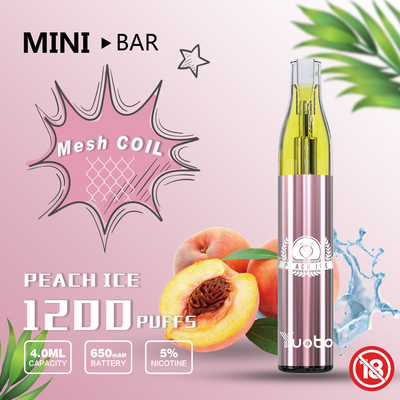 YUOTO Minibar 1200 Puff المتاح فيب 15 نكهة E عصير 4.0 مل بطارية 650 مللي أمبير