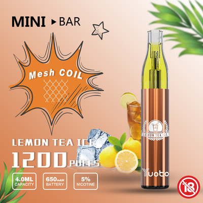 YUOTO Minibar 1200 Puff المتاح فيب 15 نكهة E عصير 4.0 مل بطارية 650 مللي أمبير