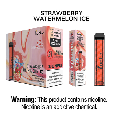SS304 PCTG PC Yuoto يمكن التخلص منها VAPE 2500 Puffs 23 Flavours 7.0ML 1200MAh