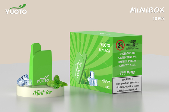 منتج Yuoto TPD 700 نفخة صغيرة VAPE للاستعمال مرة واحدة 15 نكهة عصير 2.0 مللي نيكوتين 2٪ بطارية 450 مللي أمبير في الساعة