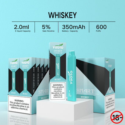 نظام القرنة القابل للتصرف Yuoto Smart 600 Puffs Bar إجمالي 12 نكهة 350 مللي أمبير
