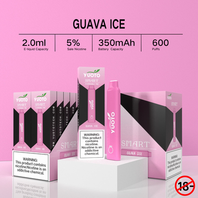 Vaper To Smoking Yuoto Smart Pod System Guava Ice 600 Puffs 12 لونًا