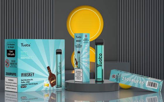 بطارية 1200mah XXL 2500 Puffs Vape Device سعة 7 مل سائل E