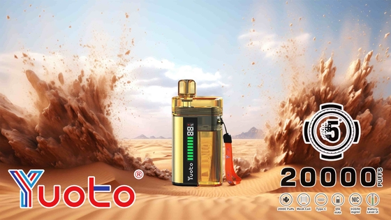 ارتقِ بتجربة الـ vaping الخاصة بك مع يووتو 5000 سحبة، سعة بطارية 850mAh وتدفق هواء قابل للتعديل